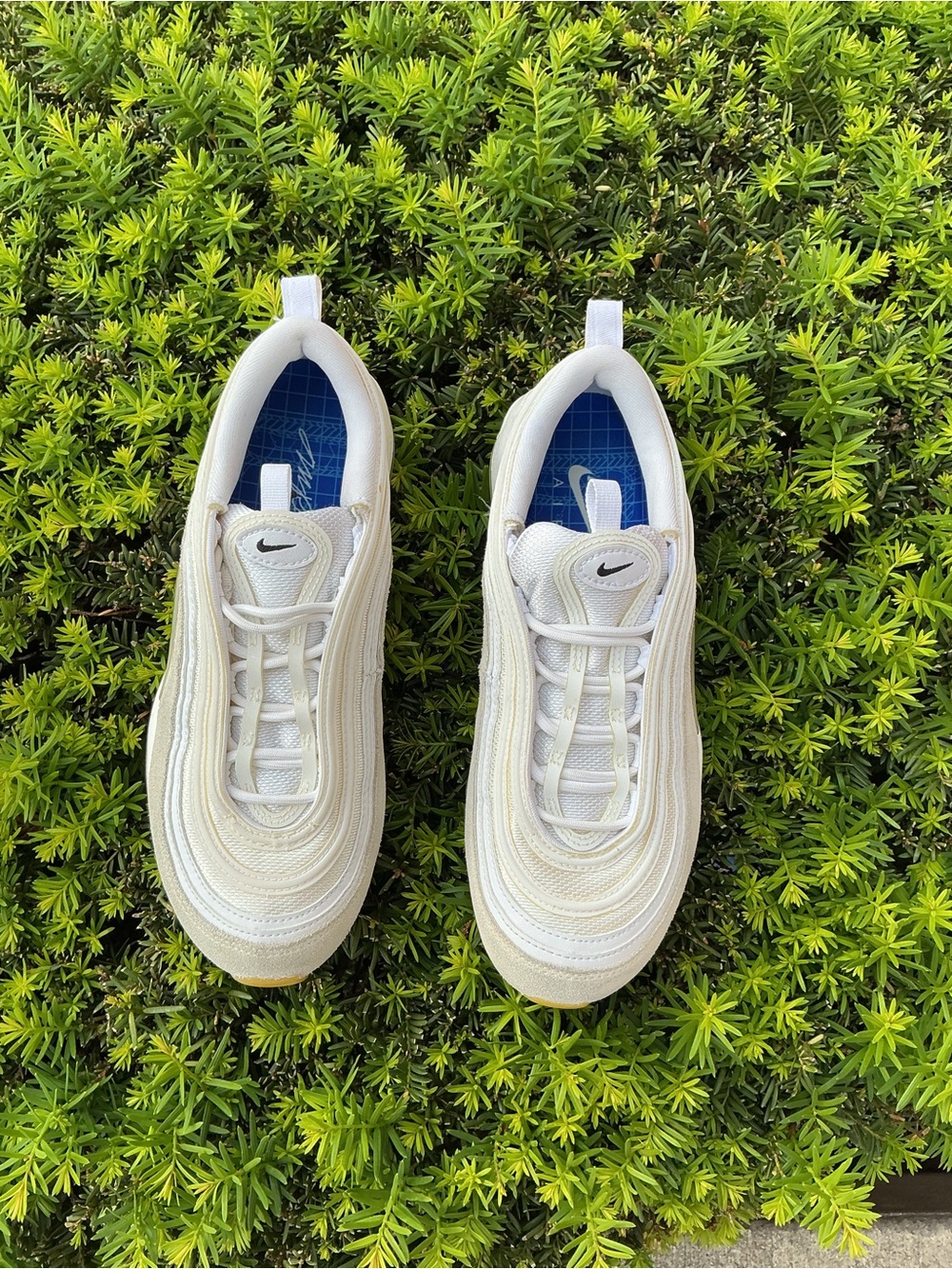 Nike Air Max 97 White Lemon Wash Black DQ8961-100 Women’s 7.5 EUC - Picture 12 of 15